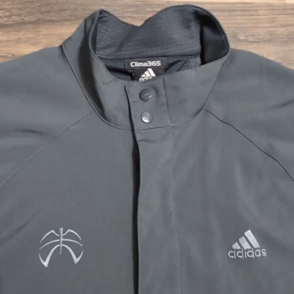 Adidas‎ Clima 365 Snap Jacket XStatic Climalite Mens L Charcoal Gray Windbreaker